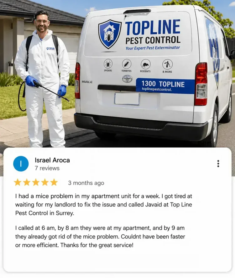 Top Line Pest Control 5 star reviews Surrey BC